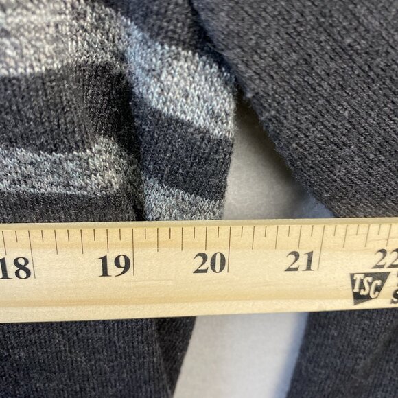 Smartwool Crew Neck Sweater Mens L Merino Wool Blend SW016437 Black Gray Striped - Picture 6 of 10